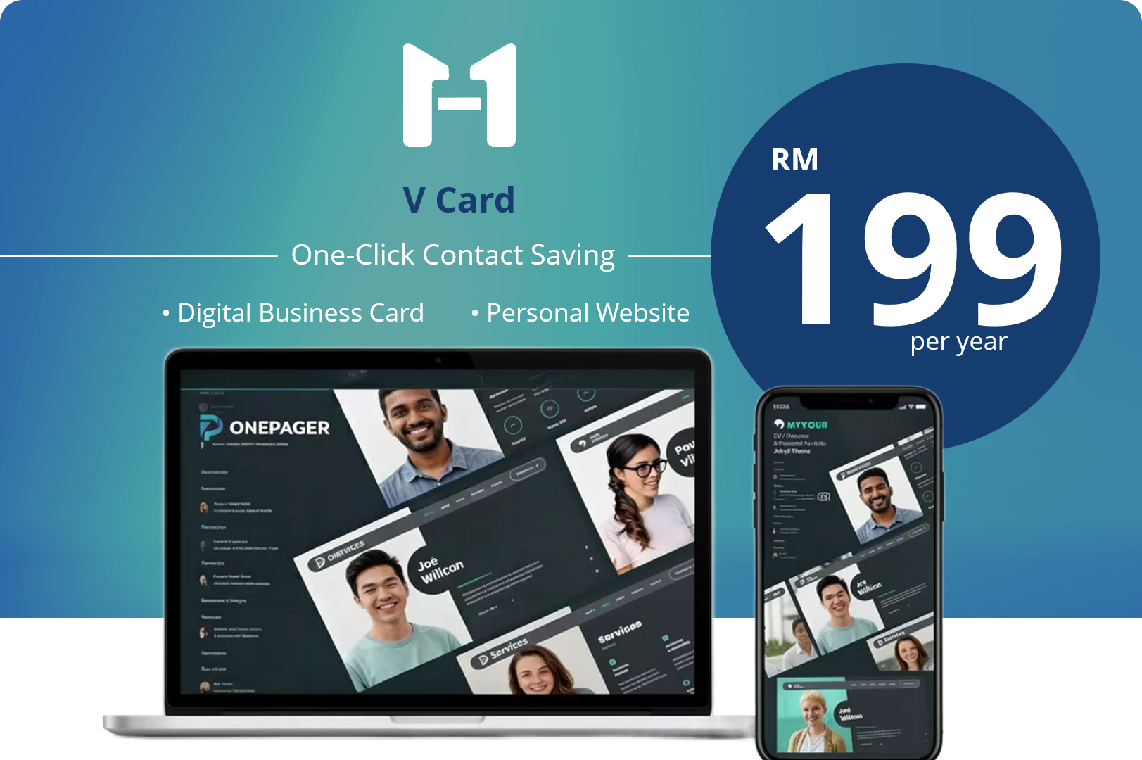 Your Business Card,
Your Landing Website
