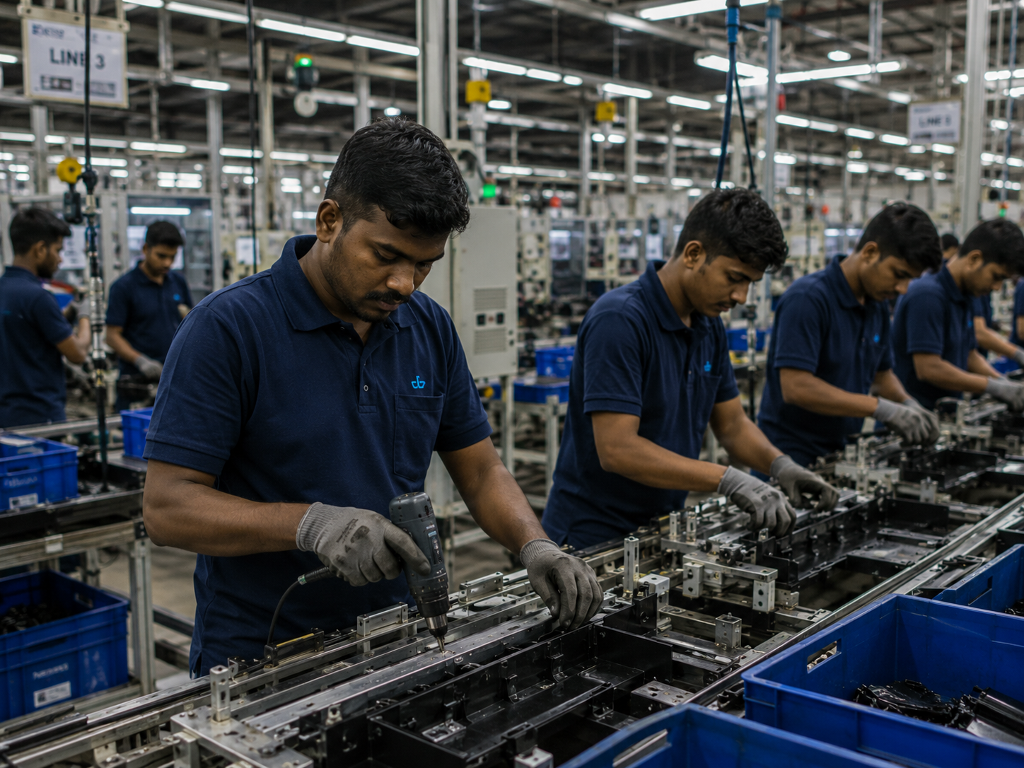 Factory workers